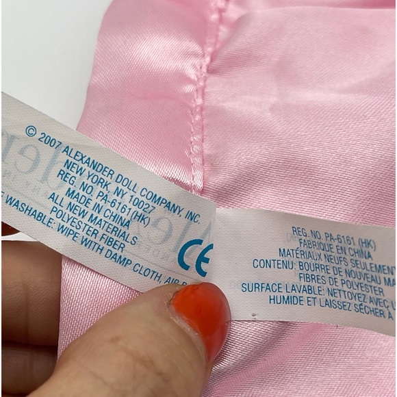 Madame Alexander Doll In Blanket Lovey Pink Satin Border Security Toy 2007 - Picture 7 of 7